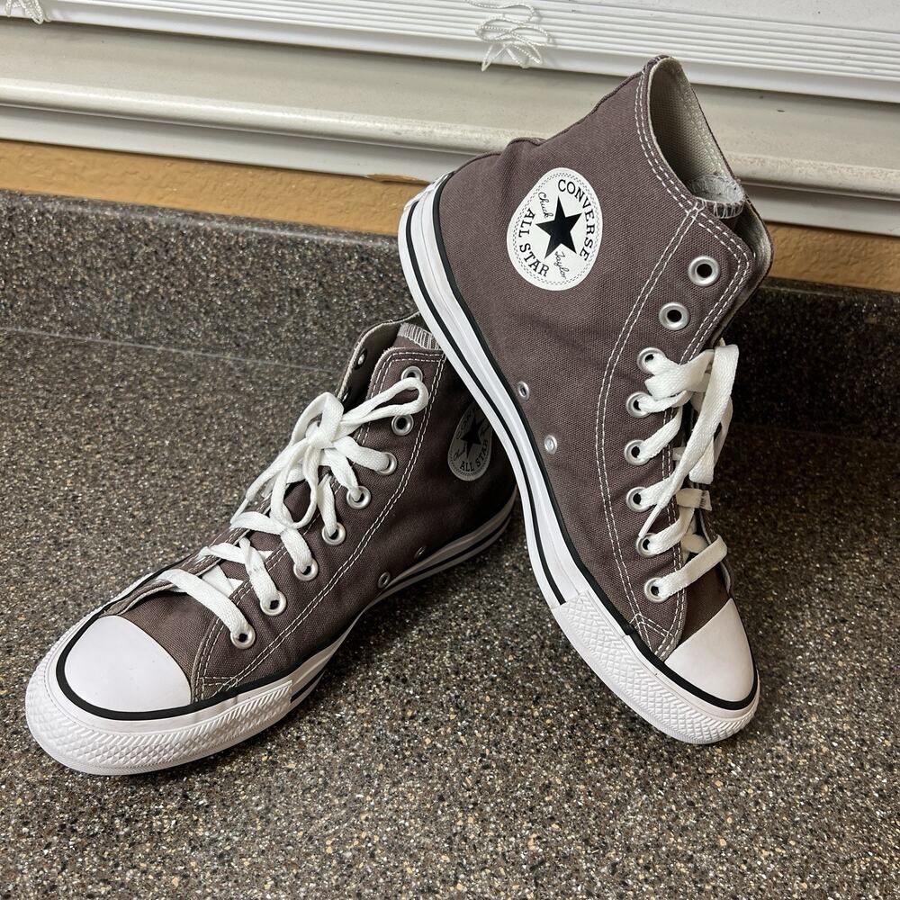 Converse All Star Hi-Top Cocoa Brown Canvas Women's 9.5 Sneaker Lace Up Mens 7.5